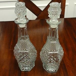 2 Crystsl Decanters
